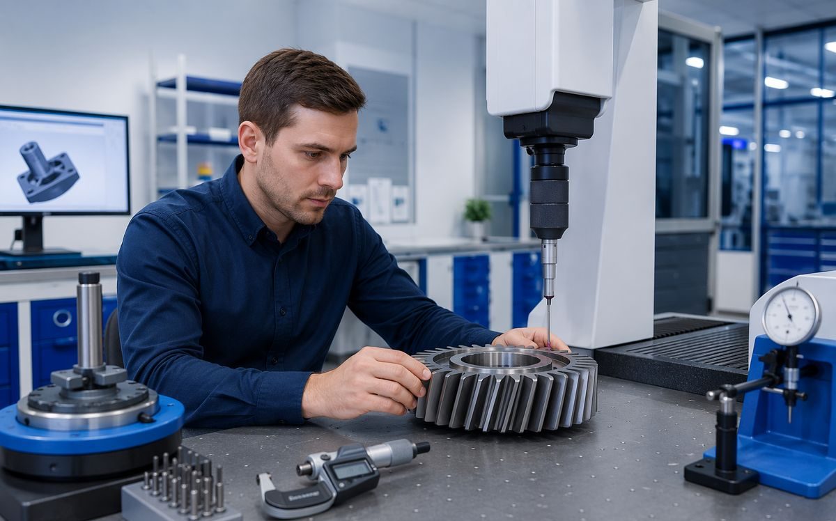Gear inspection equipment used to evaluate accuracy characteristics